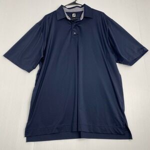 FootJoy FJ Polo Shirt Mens Size XL Navy Blue Short Sleeve‎ Golf Stretch.